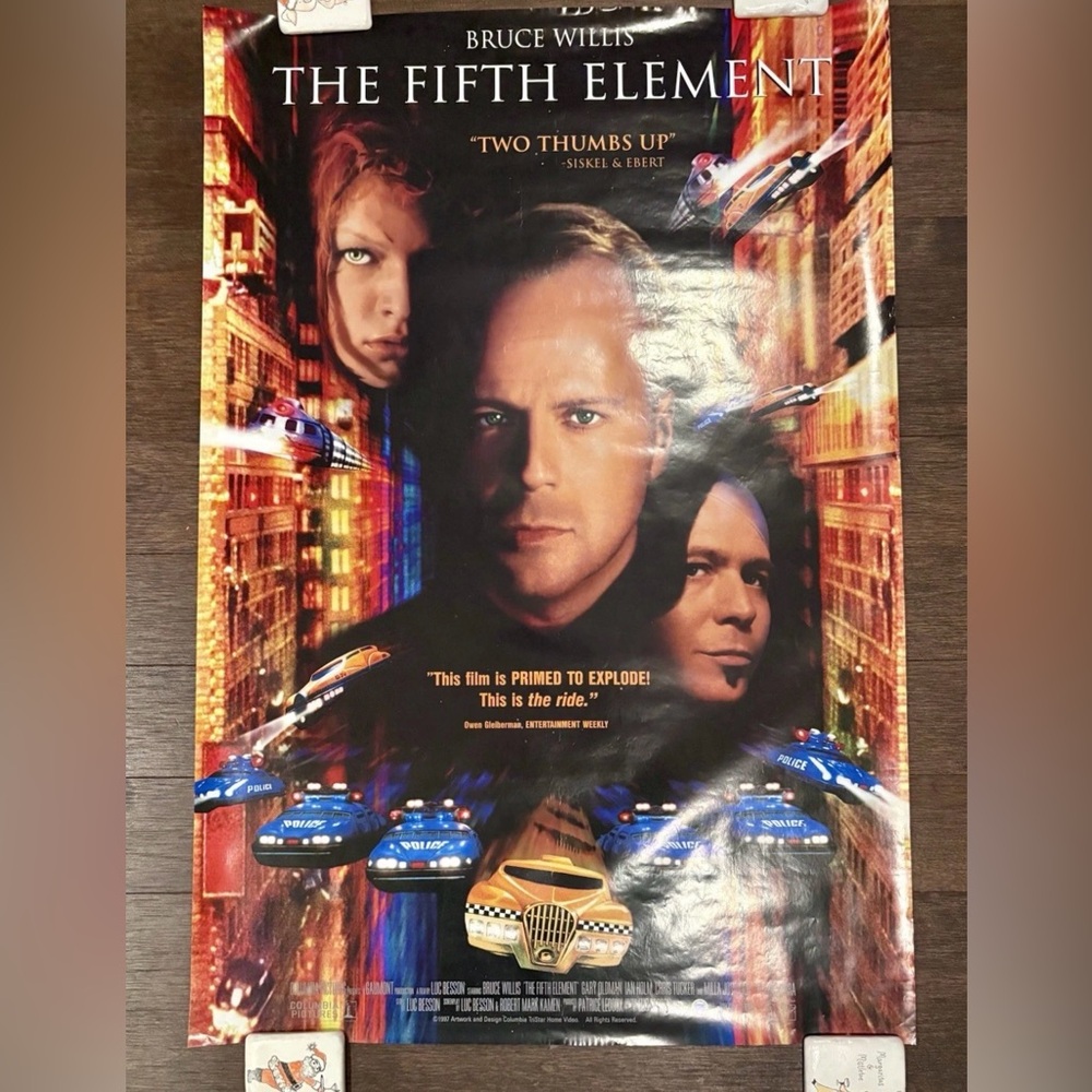 THE FIFTH ELEMENT MOVIE POSTER Original 27x40 Canadian Version One Sheet Rare
